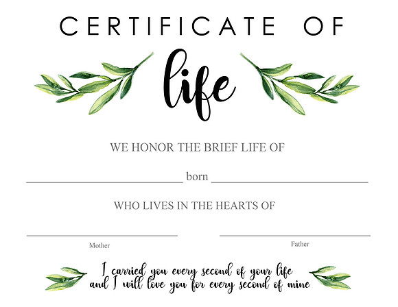 Certificate of Life